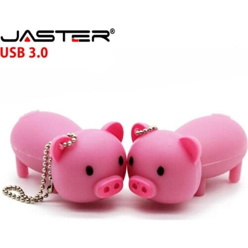 JASTER Cartoon Hot high speed USB flash drive Cartoon Pink pig USB 3.0 64GB 32GB 16GB 8GB 4GB actual capacity Memory stick