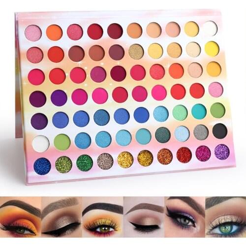 All In One 70 Colors Eyeshadow Palette Smooth Matte Pearlescent Shiny Eyeshadow For Daily Makeup,smoky Eye Makeup,wedding,party