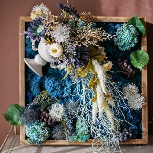 Green Plant Frame Flower Wall Plant Fake Flower Combination Decorative Painting Wall Decoration