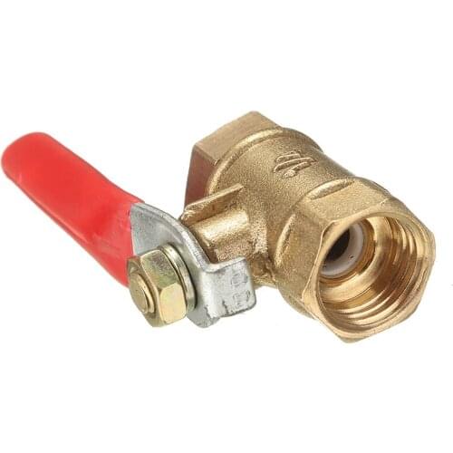 1pc 1/4'' PT Brass Ball Valve Female to Female Thread Lever Handle Full Port Valve For Water Oil Gas Piping System