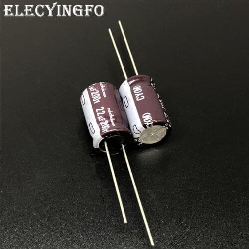 10Pcs/100Pcs 22uF 200V NICHICON CY Series 10x16mm High Ripple Current Long Life 200V22uF Aluminum Electrolytic capacitor