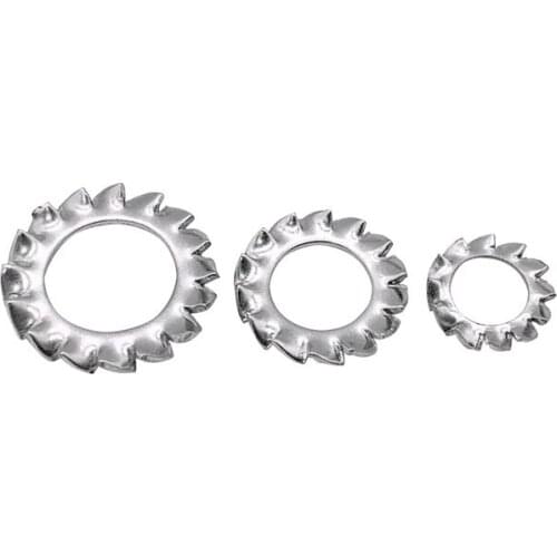 10pcs M14 M16 M18 M20 M24 M27 M30 external multi-tooth non-slip washers gaskets stainless steel lock washer gasket GB862.1