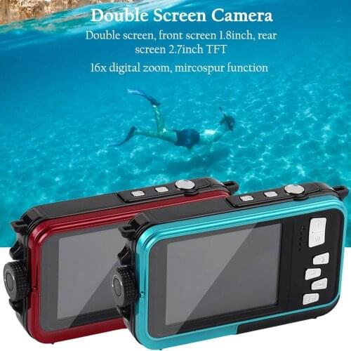 2.7inch TFT Digital Camera Waterproof 5MP MAX 1080P Double Screen 16x Digital Zoom Camcorder HD268