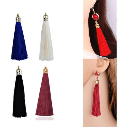 2020New 60Pcs Bohemian Long Tassel Button for DIY Earring or Necklace Pendants and Hair Accessories LX14