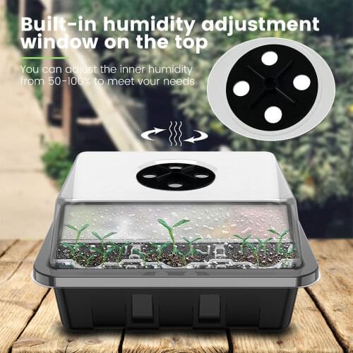 3/5pcs12 Cells Hole Nursery Pots Plant Seed Box Tray Insert Seeding Case Plastic Plant Seeds Growing Box Base Garden Grow Box
