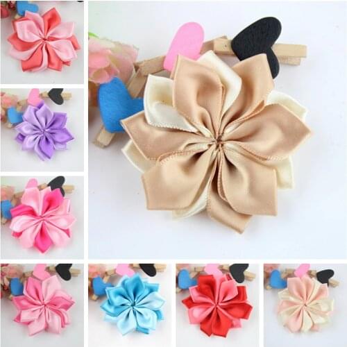 50pcs/lot mini shabby satin chiffon flower,chiffon shabby rose trim,shabby chic flowers for baby headband hair Accessories