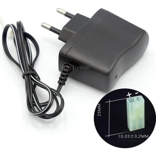 6V 250mA EU Charger EL-2P Female Plug Positive to Square hole for NiMH NiCD RC Model Vehicle Battery
