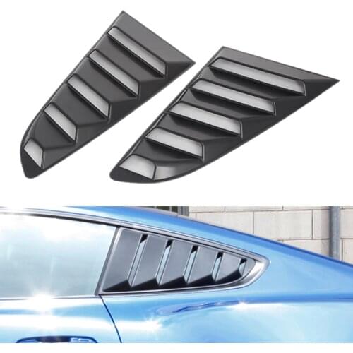 ABS Rear Quarter Side Window Louvers Spoiler Panel Air Vent Scoop Shades for Ford Mustang 2015 2016 2017 2018 2019 2020 2021