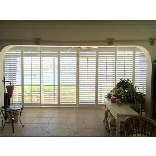 Australian Popular Wooden White Window Plantation Shutter