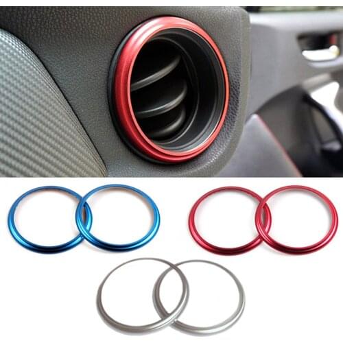 Car Styling AC Air Outlet Ring Air Conditioning Cover AC Vent Decoration Trim Ring Sticker Fit For Subaru BRZ For Toyota 86 GT86