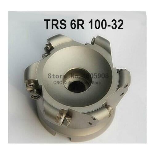Free Shopping TRS 6R-100-32-6T Face End Milling Cutter Indexable Flat Roughing Cutting ,CNC Milling Cutter