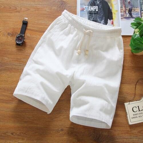 Large Size 2020 New Summer Casual Mens Shorts Cotton Linen Fashion Beach Shorts Comfortable Soft Home Shorts Plus Size M-7XL