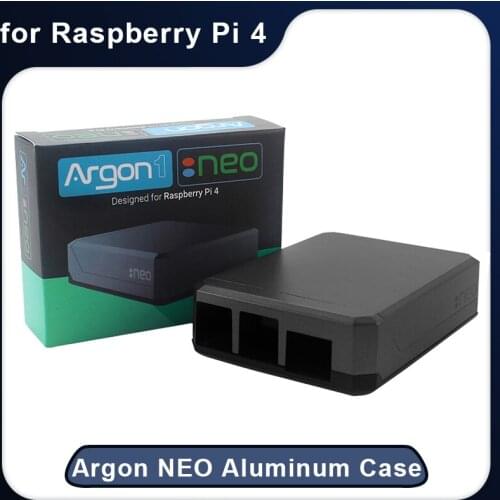 Argon NEO Raspberry Pi 4 Case Aluminum Alloy Enclosure Sliding Magnetic Top Passive Cooling Shell for Raspberry Pi 4 Model B