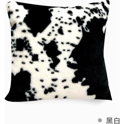 Decorative Throw Pillowcase Cow Skin Abstract Animal Farm Fashion Cushion Cover for Home Sofa Couch 45*45/50*50cm 18 x 18Inch