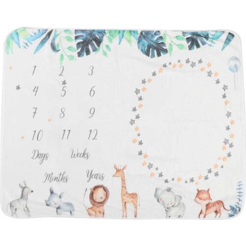 Baby Covers Soft Cotton Baby Monthly Milestone Blanket Infant Baby Photography Background Blanket Props Baby Girl