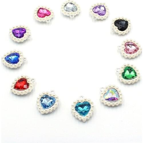 Exquisite Jewelry Accessories, 10Pcs/Lot Heart-Shaped Pearl Buttons, Holiday Decoration Crafts DIY Handmade Accessories