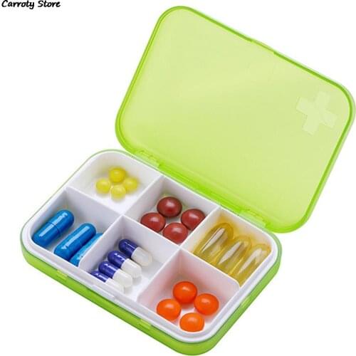 New Travel Convenient Medicine Pill Box 4/6 Grids Pills Dispenser Pill Organizer Tablet Pillbox Case Container Drug Divider