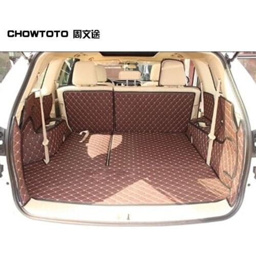 CHOWTOTO AA Special Trunk Mats For Toyota Highlander 7seats Durable Waterproof Carpets For Highlander 7 Seats Lagguge Pad