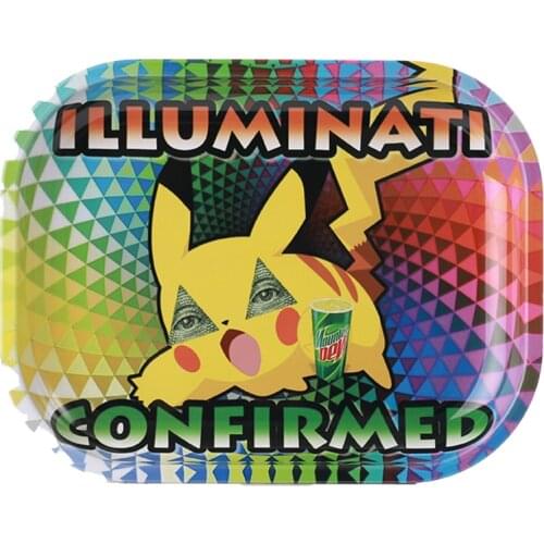 Metal Tin Rolling Tray 18cm*14cm Smoking Accessories Tobacco Rolling Papers Herb Grinder Small Tray Tobacco Storage Plate