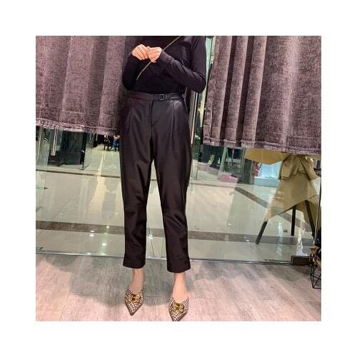 Fashion New Genuine Sheep Leather Pants G266