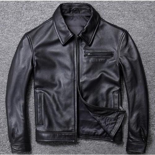 2020 Real Jackets Men Motorcycle Bomber Jacket Male Business Casual Genuine Leather Coats Autumn Winter Brand Clothing