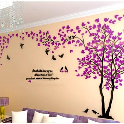 New Color Wall Sticker Diy Wallpaper Large Wall Stickers Mural Art Living Room Home Decor 3d Acrylic Tree Sticker Wall Decor 5