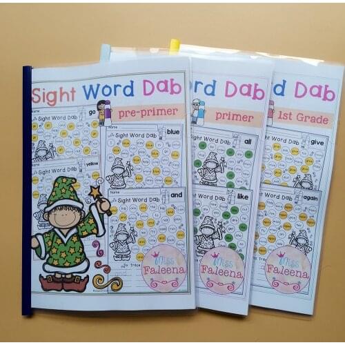 Educational Toys for Children Learn English Homework Sight Word Dab WorkSheets Interactive Phonics Coloring Practice Book Kids