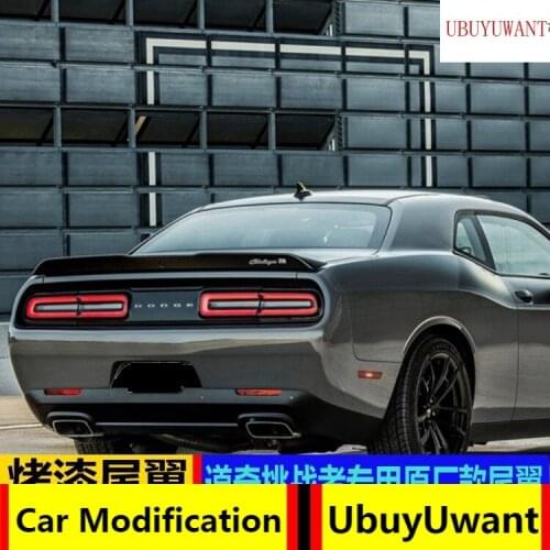 Fit For Dodge Challenger ABS Plastic Primer Color Exterior Car Rear Tail Wing Trunk Lip Spoiler