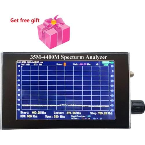 Professional LCD Screen Spectrum Analyzer 4.3 Inch 35M-4400M Handheld Simple Spectrum Analyzer Measurement of Interphone Signal