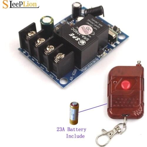 Sleeplion DC 12V 24V 36V 48V 30A Switch Relay Remote Control Switch Water Pump Motor Wireless Switches Transceiver 315/433MHz