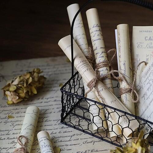 Retro Style Handwriting English Papers Photography Props Jewelry Shooting Decoration Items Photo Studio Background Paper