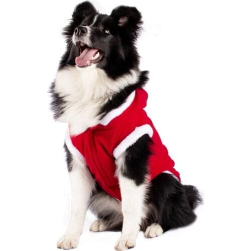 Christmas Dog Clothes Red New Year Warm Pet Clothing for Small Medium Dogs Cats Winter Costume