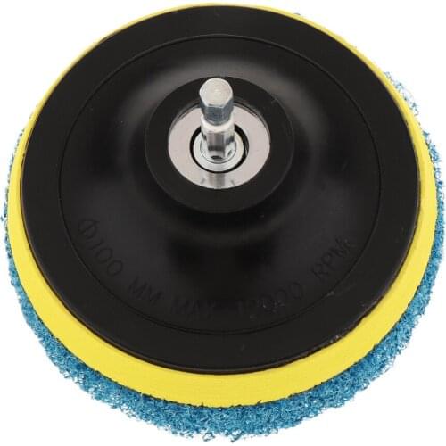 Drill Brush Scrub Pads 4''Power Drill Scrub Brush Attachment For Grout Tiles