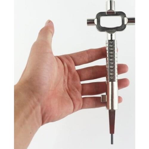 LXAF Practical Sliver Locksmith Tool Multi Purpose Cylinder Gauge Cam Turner Spindle