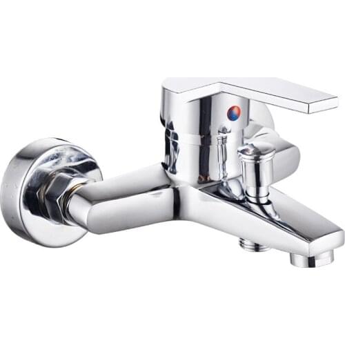 Bathroom Shower Faucets Stainless Steel Triple Bathtub Mixers Hot Cold Mixer Valve Nozzle Tap Wall Mounted Home Accessories