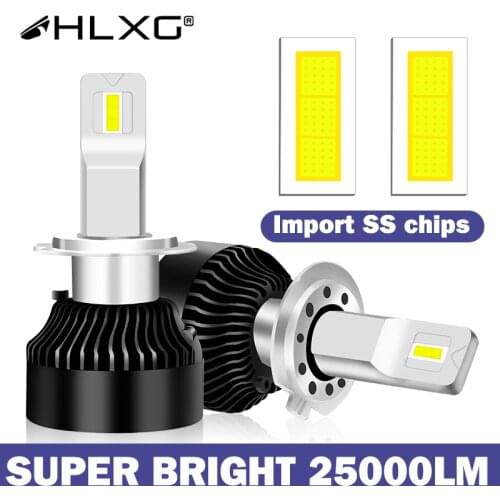HLXG h7 led canbus bulb lamp 3570 CSP led headlight 9012 9005 9006 HB3 HB4 H1 H8 H9 H11 6500K 25000LM h4 LED luces 12V car Light