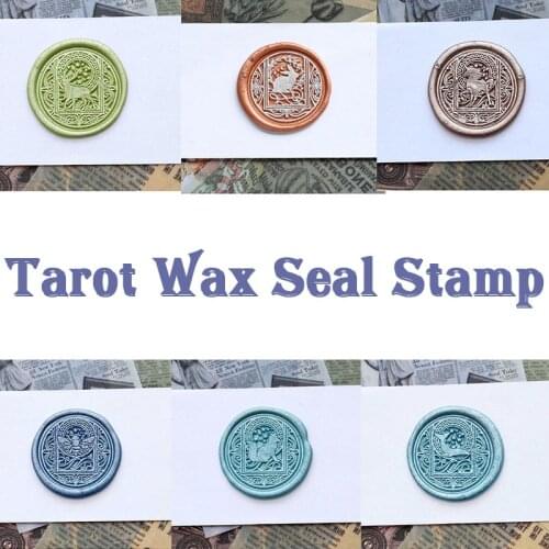 Tarot Animal Wax Seal Stamp Brass Head With Handle,Spirit Whale Cat Fox Bee Sealing Gift ,Wedding invitation seal decor