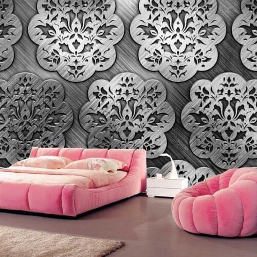 Texture Tracery metal wallpapers papel de parede, bar coffee shop living room sofa TV background bedroom kitchen custom murals