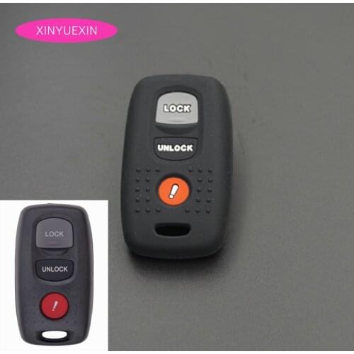 Xinyuexin Silicone Car Key Case Fob for MAZDA Speed 3 3-5 Door Silica Gel Protect Key Cover 3 Buttons Car Styling