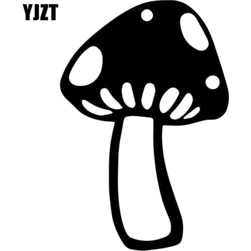 YJZT 11.4X17CM Mushroom Fungi Fungus Cute Vinyl Car Sticker Cartoon Car Decoration Decal C25-0368