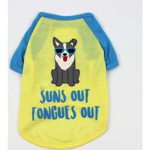 Funny Suns Out Tongues Out Dog Clothes Pet Puppy Coat Clothing Up Teddy Hoodies Chihuahua Jersey Clothing for Small Dogs BFL0140