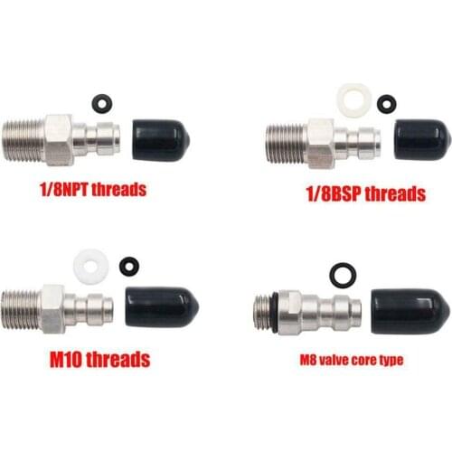 1pc Paintball Airsoft Air Gun PCP 8MM Male Quick Head Connection Check Valve One Way Foster Stainless Steel Fill Nipple Kit