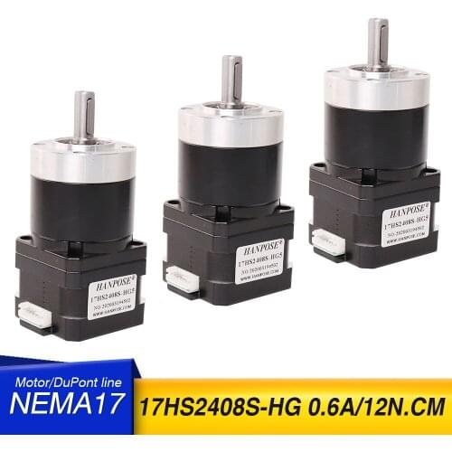 3PCS High precision reduction motor 42 step motor 17hs2408S-HG 0.6A planetary transmission ratio HG 5-1 10-1