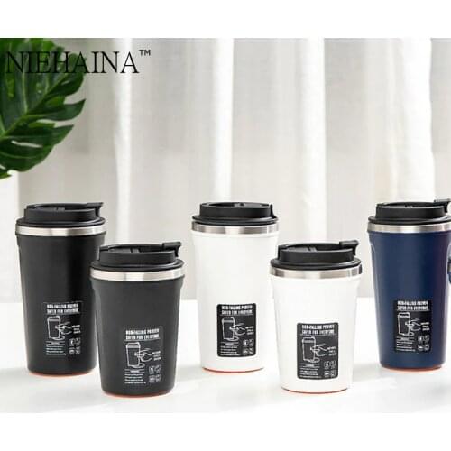 380Ml Thermos Flask Coffee Mug Stainless Steel Hot And Cold Water Cup Coffee Mug Mug Travel Thermo Cup Thermosmug For Gifts