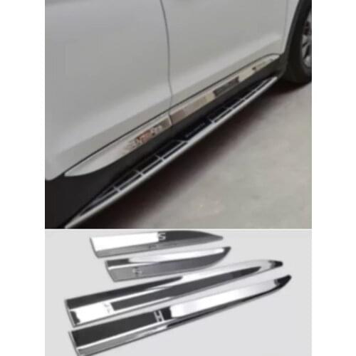 Car Styling ABS Chrome Side Door Garnish Molding Trim For HYUNDAI Santa Fe 2013 2014 2015 2016 2017 Accessories 4pcs