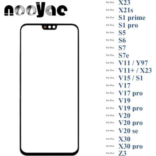 Black Digitizer LCD Sensor Glass For Vivo X23 X21s S1 prime S5 X30 S6 S7 V11 Y97 Z3 V11+ Pro Touch Screen Glass lens 5pcs/lot