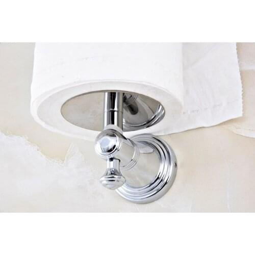Bathroom Accessory New Polished Chrome Brass Wall Mounted Toilet Paper Roll Holder aba817