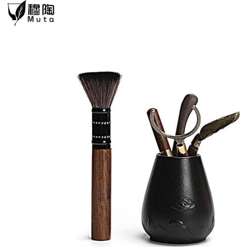 Tea Accessories Ceremony Six Gentlemen Tube Clip Spoon Tea Brush Set Tea Accessories Tea Tray DecorationPottery Tea Road Six Gen