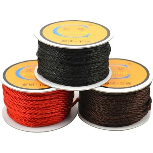 Color Chinese Knotting Cord Twisted Twine Spool Great for Bead Macrame Braiding Nylon DIY Crafts Beads Jewelry Beading Line Cord