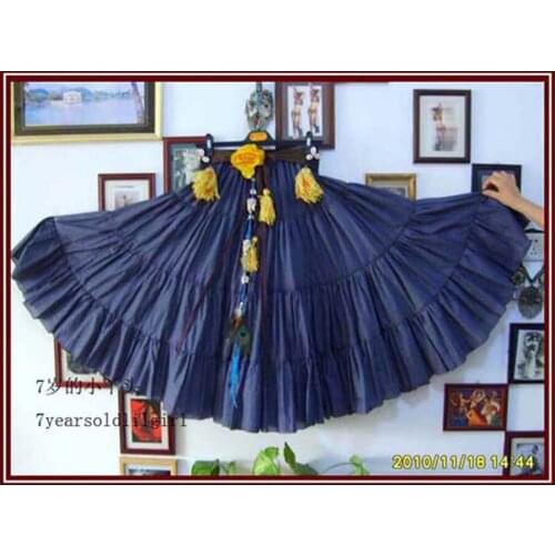 Cotton 4Tiered 18Yards Ats Gypsy Tribal Belly Dance Skirt EH22
